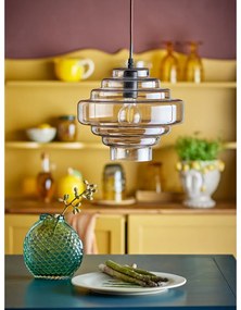 Brązowa lampa wisząca ze szklanym kloszem ø 27 cm Ilua – Bloomingville