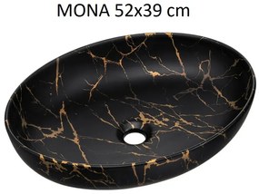 Szafka pod umywalkę nablatową TALIA CASELLA 2S 80cm dąb casella/czarny mat z blatem COMAD
