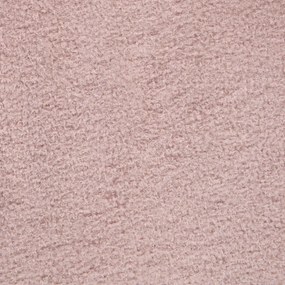 Fotel tapicerowany MOSS w tkaninie TEDDY BOUCLÉ różowy HOMLA