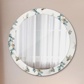 Lustro dekoracyjne okrągłe Chinoserie