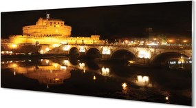 Szkło do Kuchni na Ścianę Nocne Mosty nad Tybrem