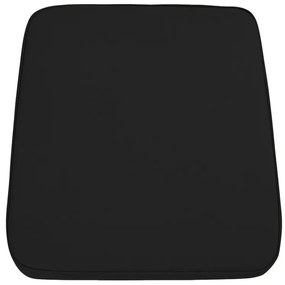 Poduszka ogrodowa na krzesło VIREON 44x45 cm, czarna
