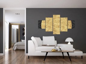 Obraz - Złota struktura N⁰2 (125x70 cm)