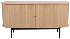 Naturalna niska komoda w dekorze dębu 142x71 cm Haddington – Rowico