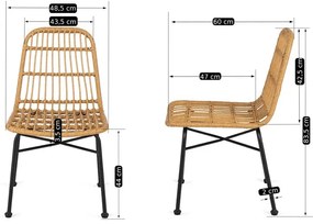 Krzesło w stylu boho z techorattanu Kenya 8X