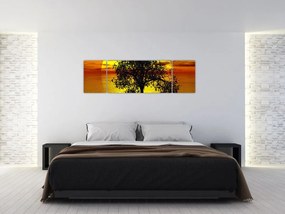 Obraz sylwetki drzewa (170x50 cm)
