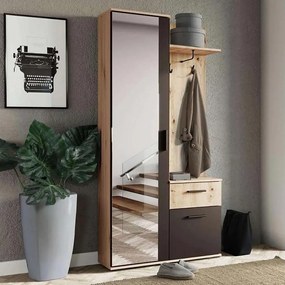 MINIO go for it, Garderoba ALEX w kolorze dąb artisan / czarny