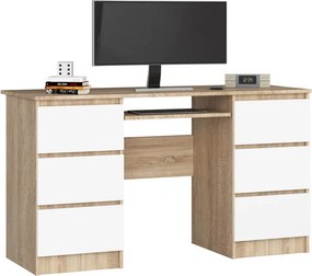 Komputerowe Biurko Dla Młodzieży Dąb Sonoma+Biały L6-Z50