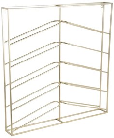 Wiszący metalowy regał na wino w kolorze złota liczba butelek 10 67x66x7,5 cm Cuadro – PT LIVING