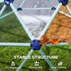 AIYAPLAY Kopuła wspinaczkowa Ø182,5 cm odporna na UV i wodoodporna, kopuła dla dzieci do 90 kg, dla 3-8 lat tworzywo sztuczne niebieska | Aosom PL