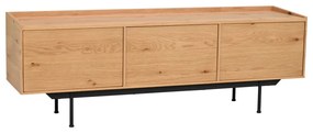 Naturalna szafka pod TV w dekorze dębu 160x56 cm Brewerton – Rowico