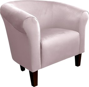 Fotel Milo tkanina Welur wygodny fotel tapicerowany do salonu i sypialni : Kolor nogi - Venge, Kolor tkaniny - VELVET - MG55, Wysokość nogi - 15 cm