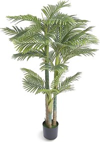 Sztuczna złota Palma Trzcinowa SucceBuy 2m, Realistyczna Dekoracyjna Zielona Sztuczna Roślina