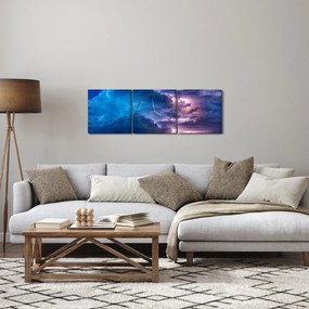 Obraz chmur (z zegarem) (90x30 cm)