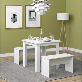 Stół jadalny biały 80x80x73 entio