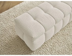 Beżowa ławka z materiału bouclé Mont Blanc – Bobochic Paris