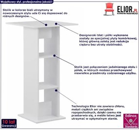 Nowoczesny, Stolik Biały Barowy – Kira Amira 4X