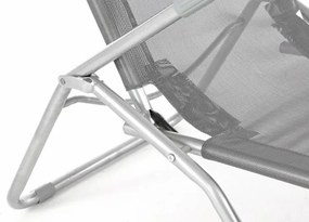 Regulowany leżak ogrodowy - szare