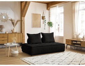 Czarna sofa z materiału bouclé 175 cm Elisa – Bobochic Paris
