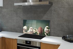 Szklany Panel Wielkanocne Liście i Kwiaty