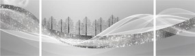 Obraz - Srebrny krajobraz (170x50 cm)