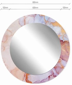 Lustro okrągłe MORENA PINK MARBLE 80cm różowe BALTICA DESIGN