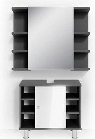Zestaw mebli łazienkowych antracyt 60x32x54 fynn