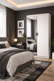 Kaszmirowa szafa dwudrzwiowa z lustrem H0-K78