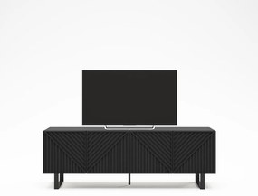Czarna szafka pod TV 161x55x35 cm Peta – Marckeric