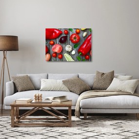 Obraz na szkle - warzywa (70x50 cm)
