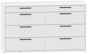 Biała minimalistyczna komoda z 4 szufladami - B7-F62