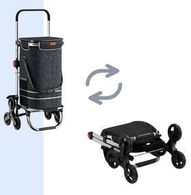 Jurhan Torba na zakupy na kółkach do schodów COMFORT, 50l, czarna