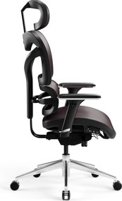 Krzesło do biurka Diablo V-Commander, zgodne z normą BHP, kolor czarno-burgundowy