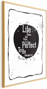 Plakat Life 21x30 cm z ramą złotą bez marginesu ARTGEIST B