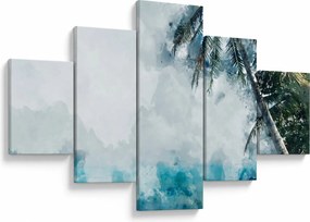 Obraz palmy nad morzem (125x70 cm)