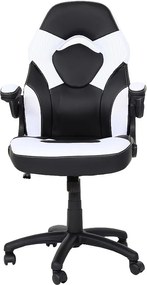 Krzesło biurowe MCW-K13,  czarno-biały