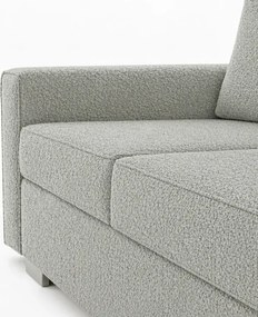 Sofa z Funkcją Spania DRAVOS Szara Boucle Nowoczesna