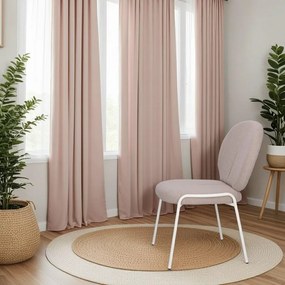 Krzesło do jadalni bez podłokietników Bianco, tkanina boucle