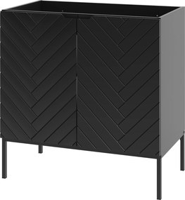 Szafka pod umywalkę wpuszczaną Aspen 08 czarna, 80 cm