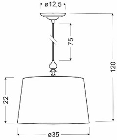 Czarna lampa wisząca z nitkowym abażurem - 24X połysk V160 F3-H10
