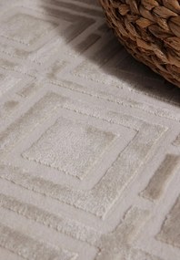 Dywan nowoczesny Perles Romby beżowo-kremowe 200 cm x 280 cm
