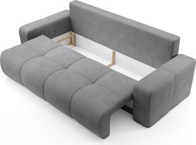 Masseno Sofa DUCA z funkcją spania i pojemnikiem na pościel, Rozkładana sofa - Szary, FLOW 17
