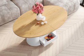 Owalny ławostół Calabro Max Hubertus dąb / mat