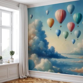 Fototapeta - Balony w chmurach (196x136 cm)