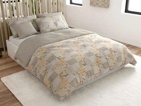 PrzytulneMieszkanie.pl PrzytulneMieszkanie.pl Pościel z bawełny Renforcé PATCHWORK beżowe Rozmiar pościeli: 70 x 90 cm | 140 x 200 cm