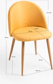 Krzeso z tkaniny Vint