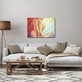 Obraz odpoczywającej kobiety, obraz olejny (70x50 cm)
