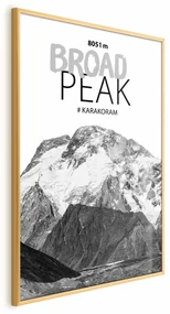 Plakat Broad Peak 29,7x42 cm z ramą złotą bez marginesu ARTGEIST B