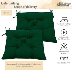 STILISTS Zestaw 2 poduszek na siedzisko 40 x 40 x 8 cm, antr