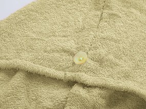 Szybkoschnący turban do włosów frotte beżowy, 100% bawełna